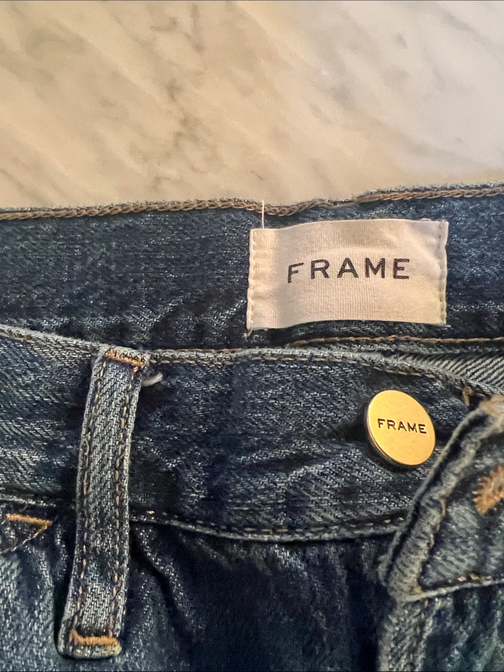 Frame Denim Women's Dark Blue Wide Leg Jeans - Picture 2 of 10